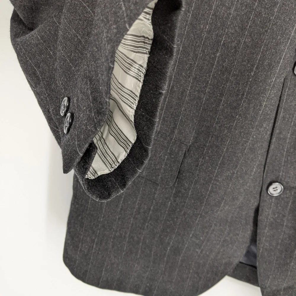 VTG Brooks Brothers Golden Fleece Sport Coat Suit Jacket All Wool Pinstripe